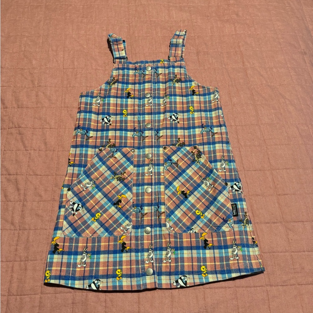 Teddy Fresh x Looney Tunes Plaid Cartoon Dress